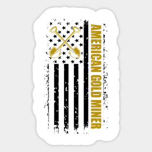 American Gold Miner Sticker